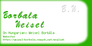 borbala weisel business card