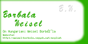 borbala weisel business card